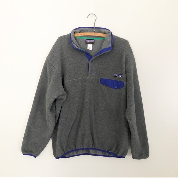 Patagonia Other - Patagonia Men’s Fleece Dark Grey Blue Pullover